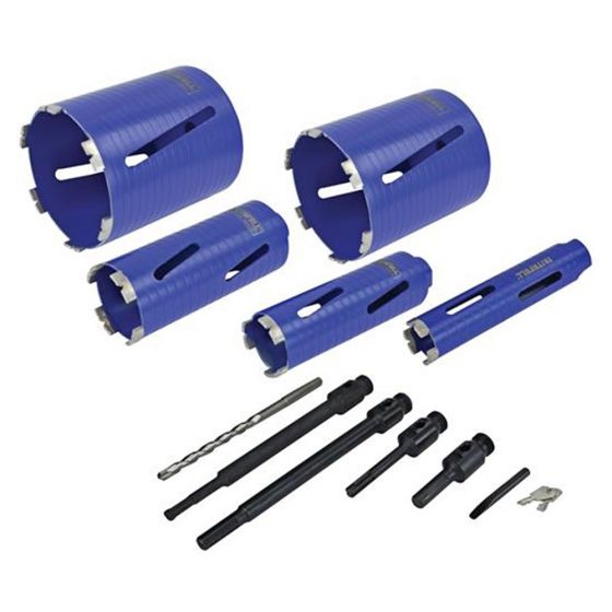 Diamond Core Drill Kit & Case Set of 11