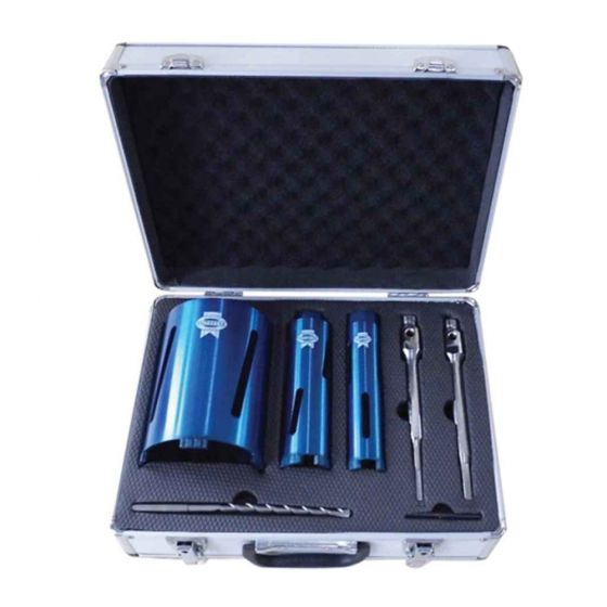 Diamond Core Drill Kit & Case Set of 7