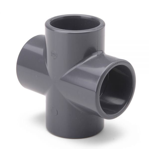 Cross Plain Metric PVC Pipe Fittings