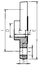 PVC Full Face PN10/16 Flange Plain Diagram PVC Full Face PN10/16 Flange Plain Diagram