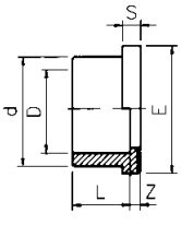 PVC Stub Flange Plain Diagram