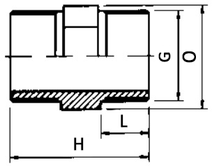PVC Hexagon Nipple Threaded Diagram PVC Hexagon Nipple Threaded Diagram