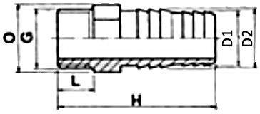PVC Hose Adaptor Threaded Diagram PVC Hose Adaptor Threaded Diagram