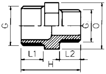 PVC Reducing Nipple Threaded Diagram PVC Reducing Nipple Threaded Diagram